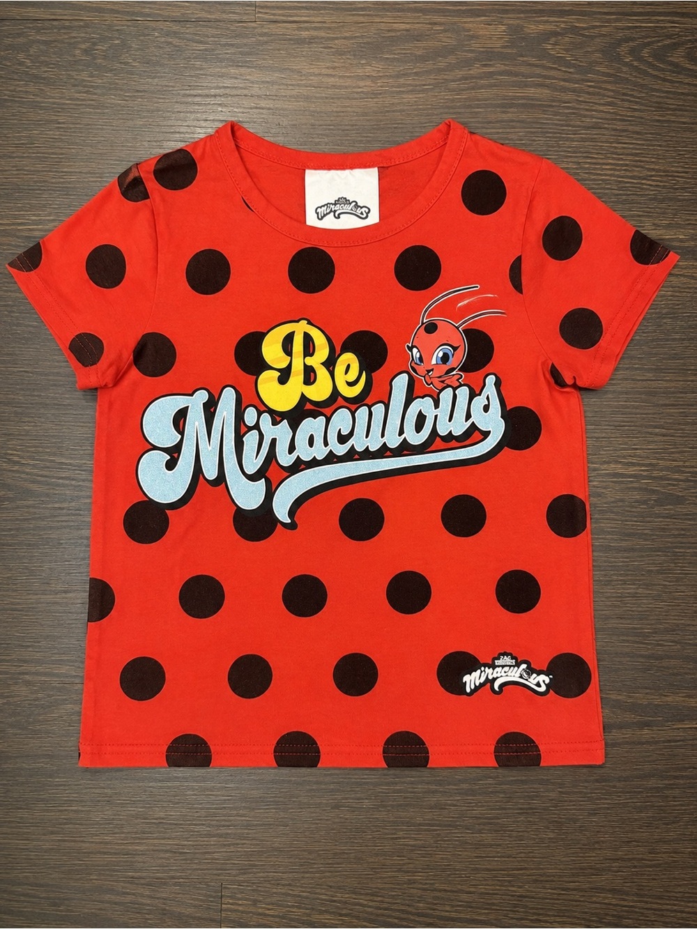 Be Miraculous Red Polka Dot Kids Tee